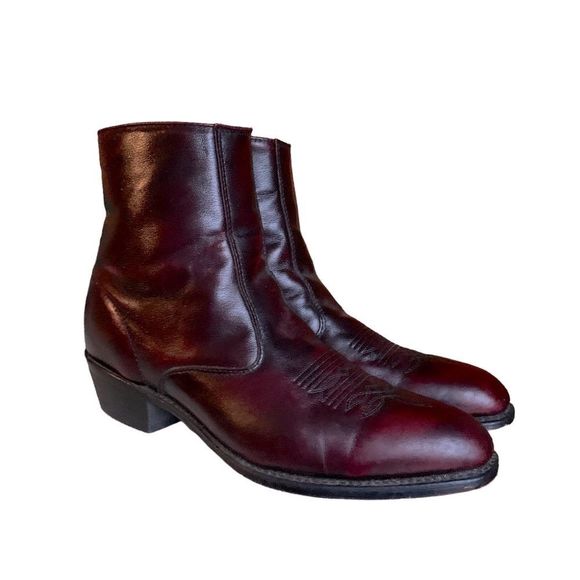 Laredo Fletcher Block Heel Cowboy Boots  Leather Men’s Size 13 SP1122 Western - Picture 3 of 16